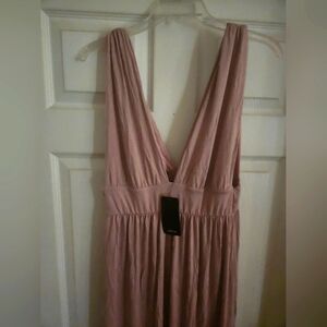 SAINTS Goddess Plunge Maxi Dress